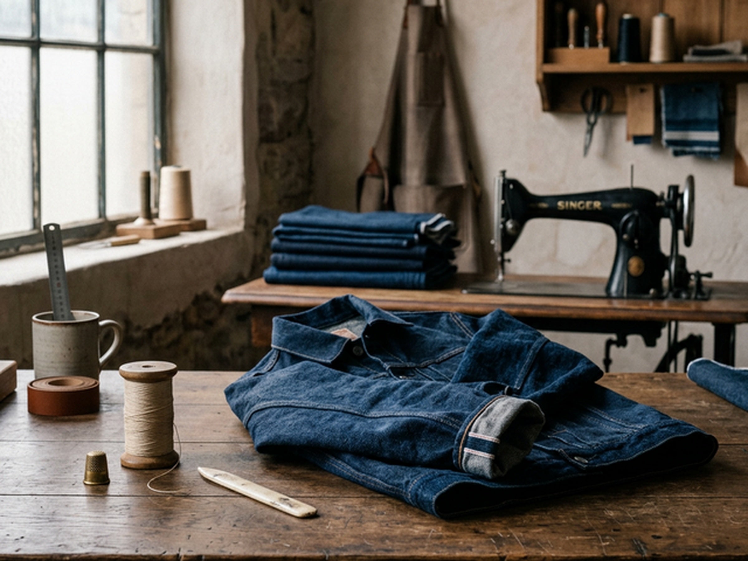 Historisch inspirierter Denim-Look als Einstieg in die Entwicklung und Wirkung der Jeans