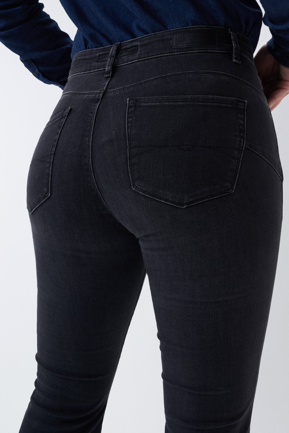 SALSA Secret Push In Schlaghose - Midnight Espresso Black - 126115.0000 von Salsa