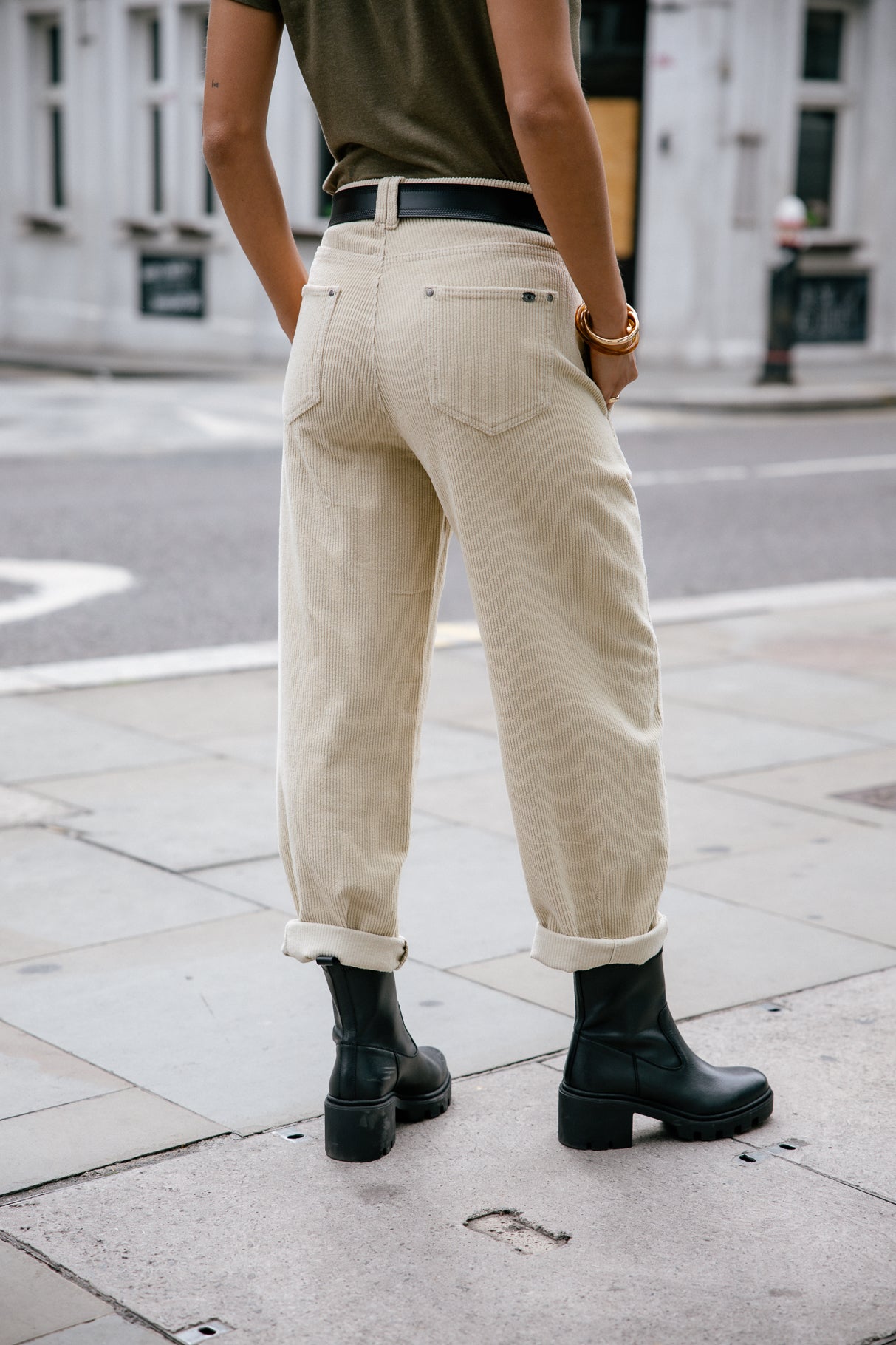 FREEMAN T. PORTER ROSALIA VELUTO Stoffhose - Oatmeal Mist Beige - 25142 VELU.F1234 von Freeman T. Porter