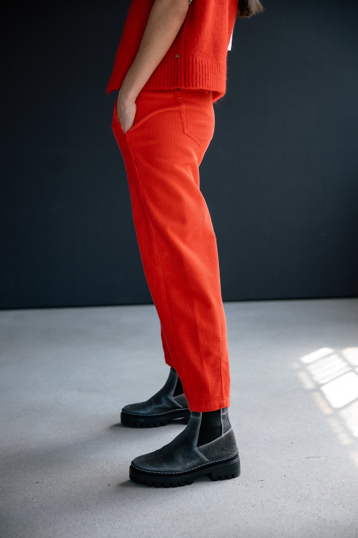 FREEMAN T. PORTER ROSALIA VELUTO Stoffhose - Ember Coral Cord - 25142 VELU.F1339 von Freeman T. Porter