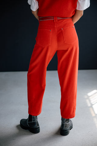 FREEMAN T. PORTER ROSALIA VELUTO Stoffhose - Ember Coral Cord - 25142 VELU.F1339