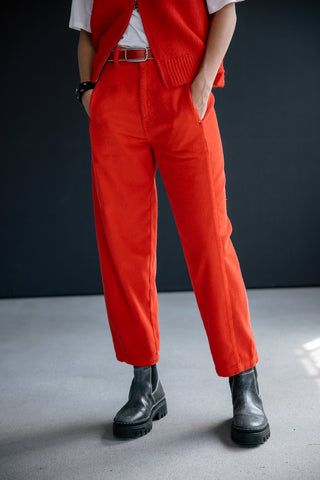 FREEMAN T. PORTER ROSALIA VELUTO Stoffhose - Ember Coral Cord - 25142 VELU.F1339