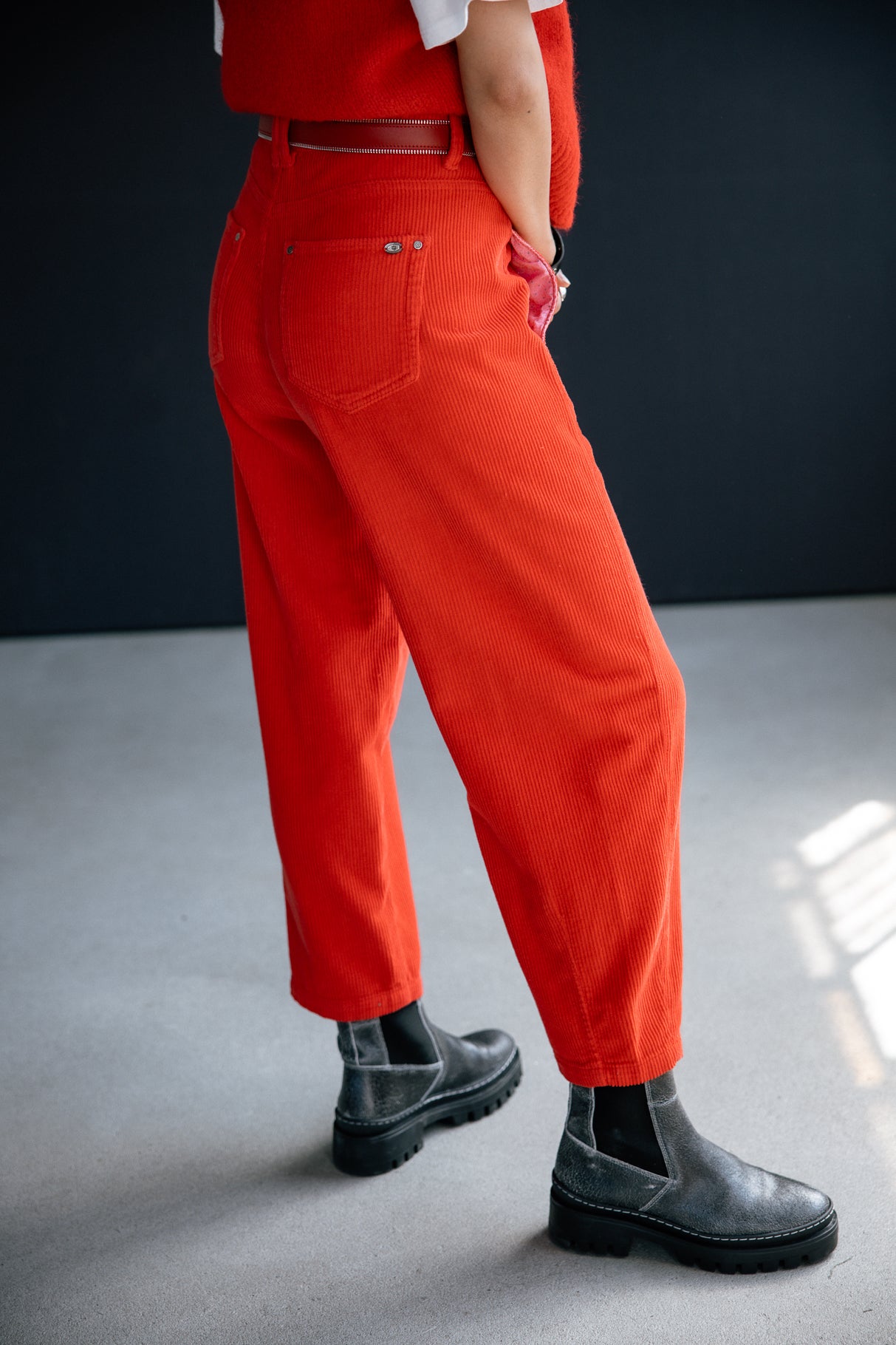 FREEMAN T. PORTER ROSALIA VELUTO Stoffhose - Ember Coral Cord - 25142 VELU.F1339 von Freeman T. Porter