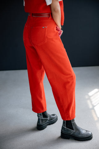 FREEMAN T. PORTER ROSALIA VELUTO Stoffhose - Ember Coral Cord - 25142 VELU.F1339