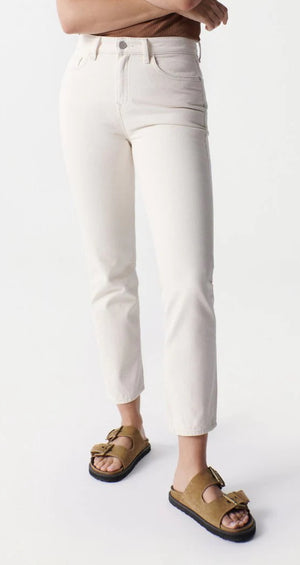 SALSA TRUE Cropped Slim - Linen Dawn Beige - 126114.0071