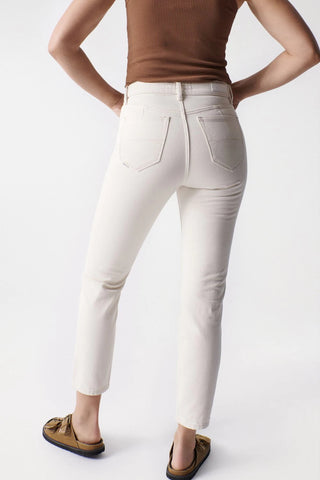 SALSA TRUE Cropped Slim - Linen Dawn Beige - 126114.0071