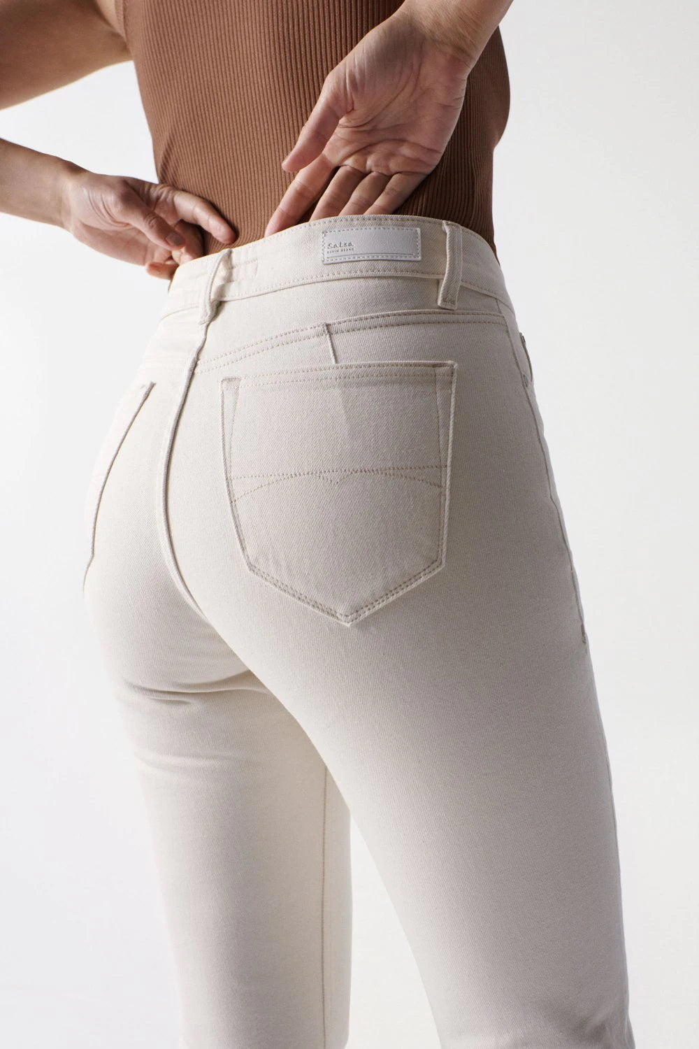 SALSA TRUE Cropped Slim - Linen Dawn Beige - 126114.0071 von Salsa
