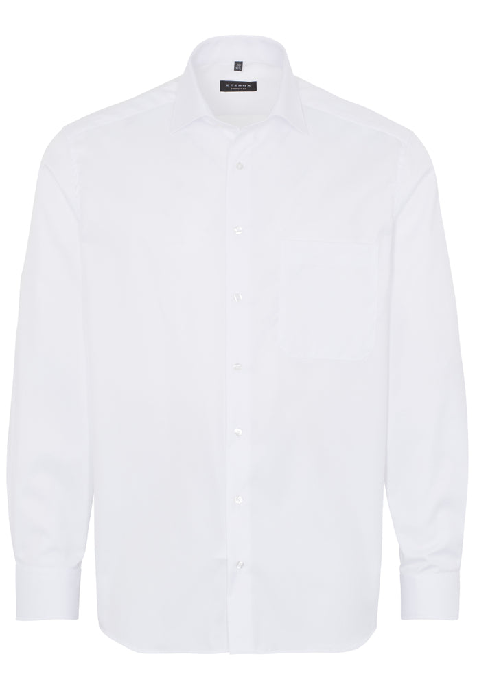 ETERNA COMFORT FIT COVER SHIRT TWILL - Ivory Mist - 8817-00-E19K