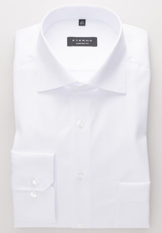 ETERNA COMFORT FIT COVER SHIRT TWILL - Ivory Mist - 8817-00-E19K