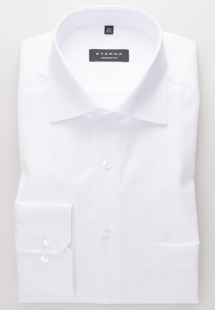ETERNA COMFORT FIT COVER SHIRT TWILL - Ivory Mist - 8817-00-E19K