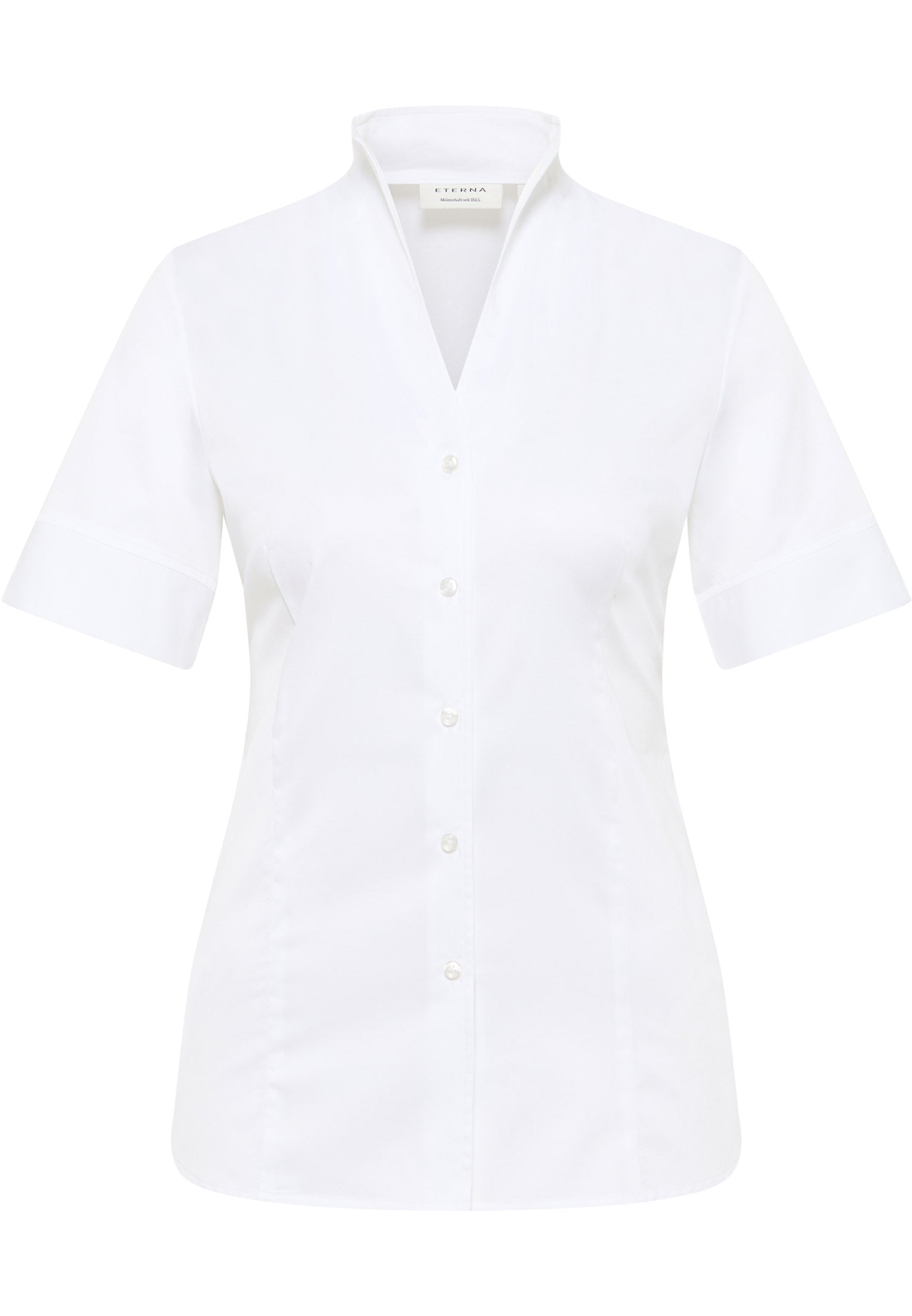 ETERNA REGULAR FIT Kurzarm Bluse - Pearl Whisper White - 5585-00-H266