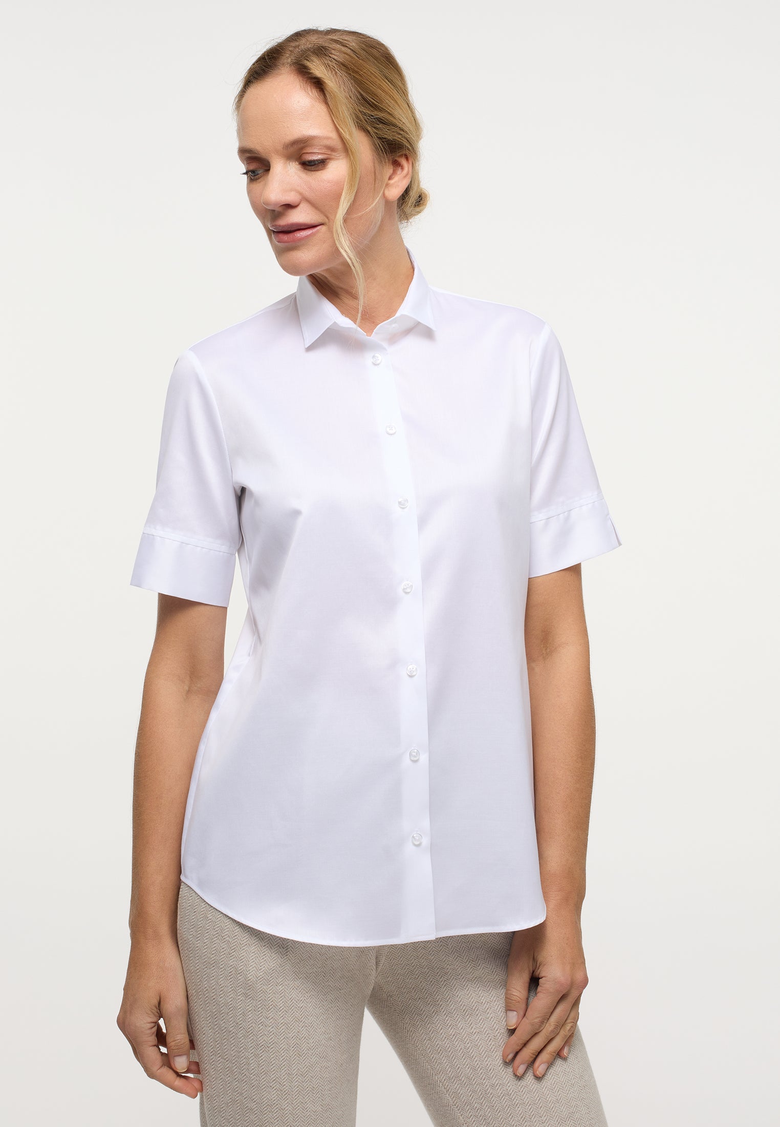 ETERNA Regular Fit Cover Shirt - Bright Cotton Cloud - 5008-00-H965