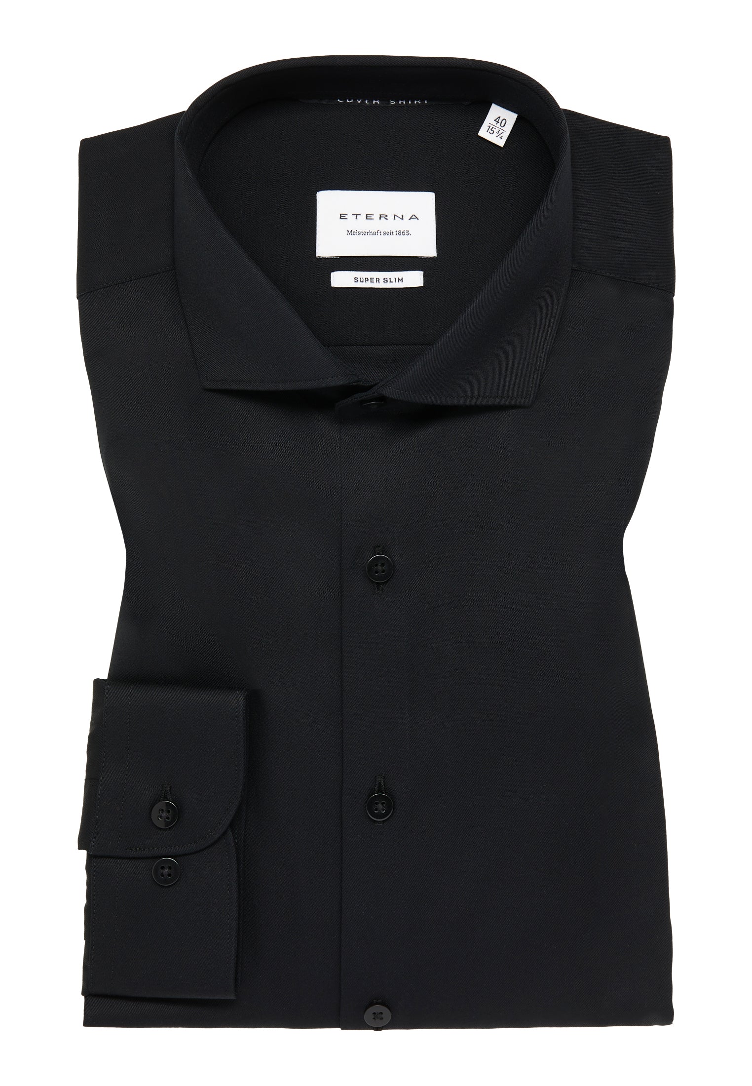 ETERNA SUPER SLIM COVER SHIRT - Obsidian Night - 8817-39-Z182