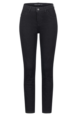 BLUE FIRE Nancy Slim Jeans - Deep Noir Black - 1001.269