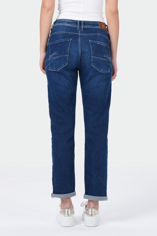MOD JEANS PEGGY Straight Jeans - Indigo Whirl Blue - HW25-PEGGY.10866