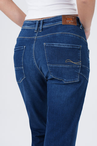 MOD JEANS PEGGY Straight Jeans - Indigo Whirl Blue - HW25-PEGGY.10866