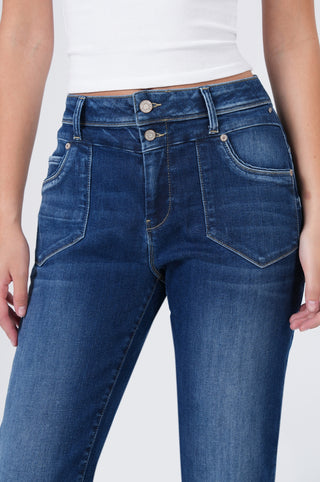 MOD JEANS PEGGY Straight Jeans - Indigo Whirl Blue - HW25-PEGGY.10866