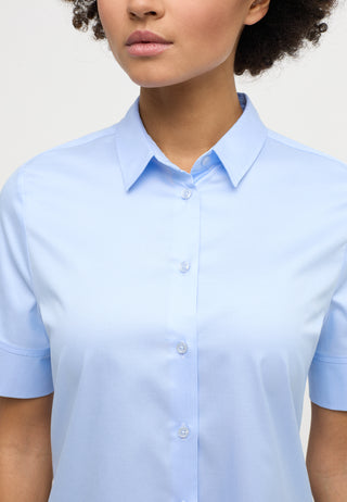 ETERNA REGULAR FIT COVER SHIRT Kurzarm Bluse - Sky Whisper Blue - 5008-10-H965