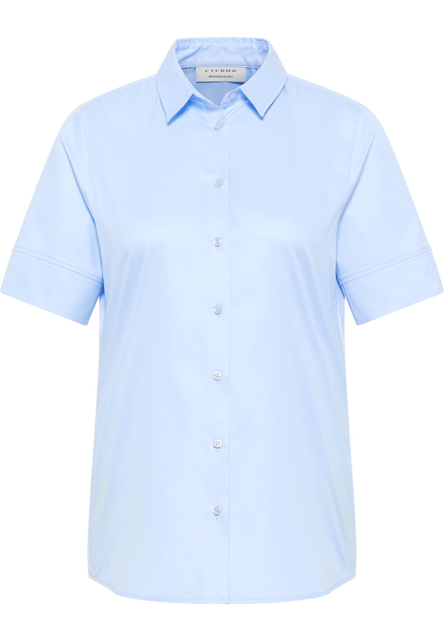 ETERNA REGULAR FIT COVER SHIRT Kurzarm Bluse - Sky Whisper Blue - 5008-10-H965