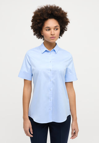 ETERNA REGULAR FIT COVER SHIRT Kurzarm Bluse - Sky Whisper Blue - 5008-10-H965