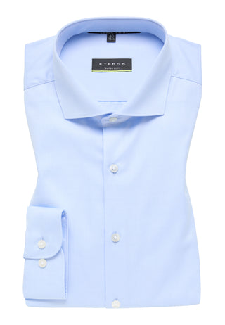 ETERNA SUPER SLIM COVER SHIRT - Light Riviera Blue - 8817-10-Z182