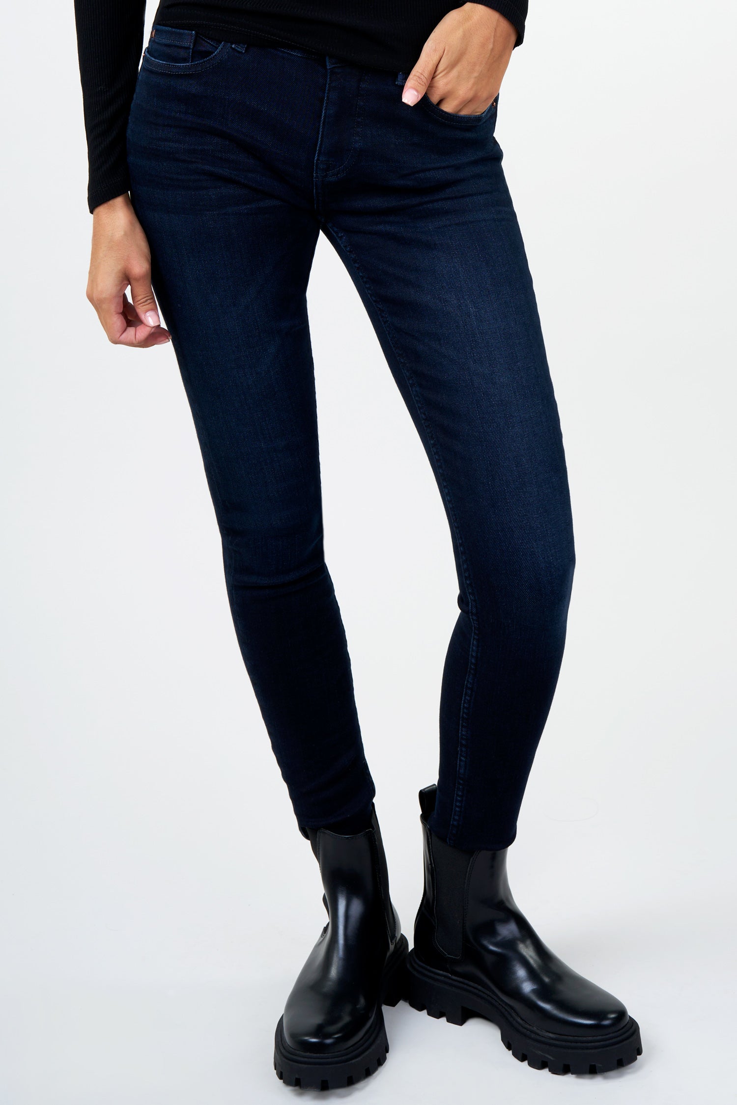 BLUE FIRE Alicia Skinny Jeans - Midnight Indigo Black - 1044.4141
