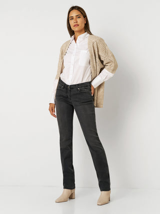 TONI PERFECT SHAPE - Charcoal Velvet Blue Denim - 1-1106-0-11045.872