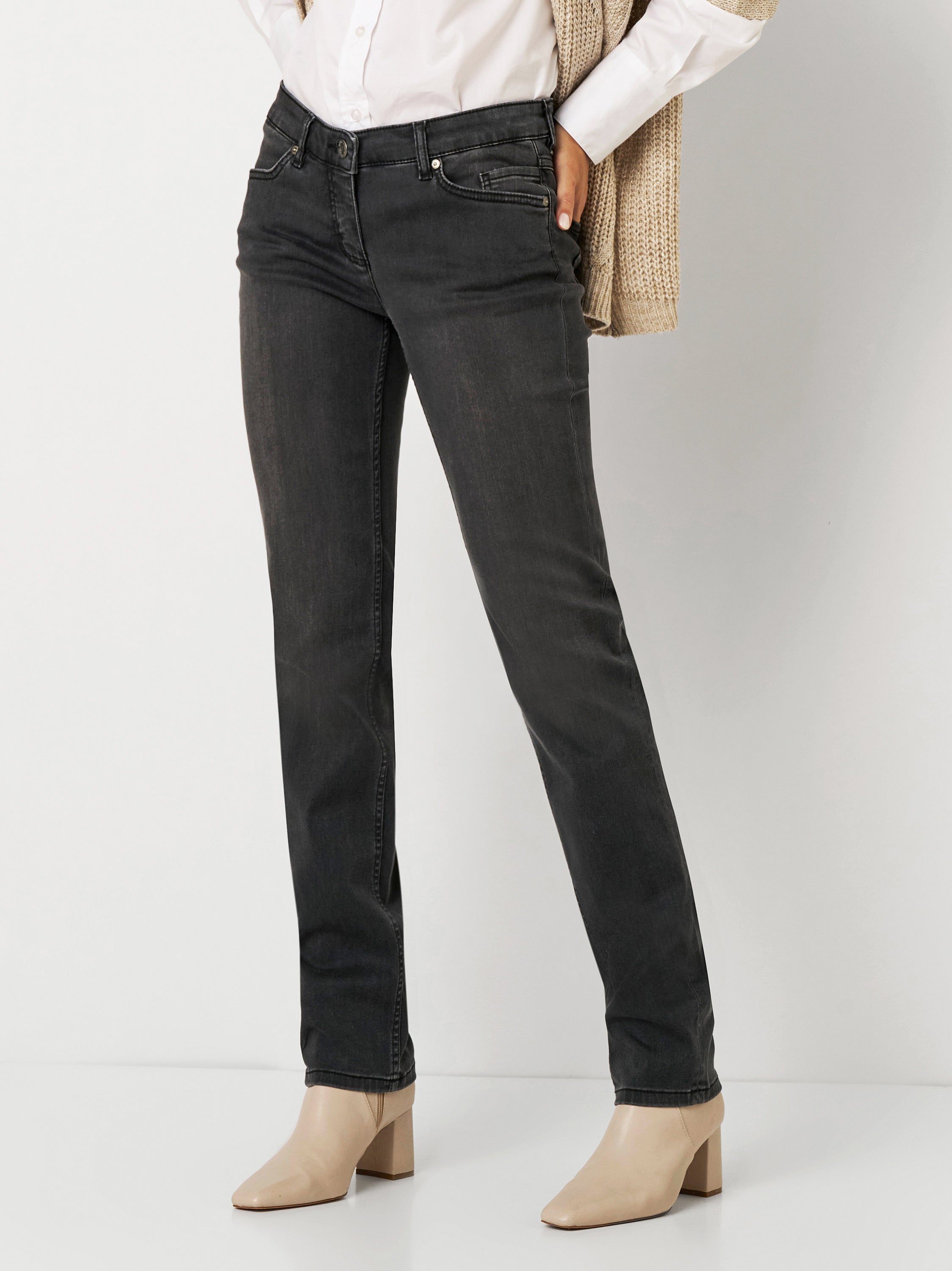 TONI PERFECT SHAPE - Charcoal Velvet Blue Denim - 1-1106-0-11045.872
