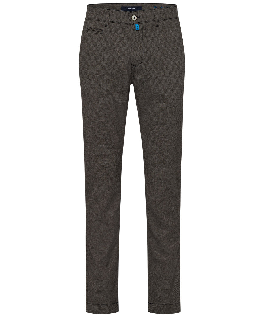 PIERRE CARDIN Lyon Tapered Hose - Smoky Greige Houndstooth - 33757 1012.1107