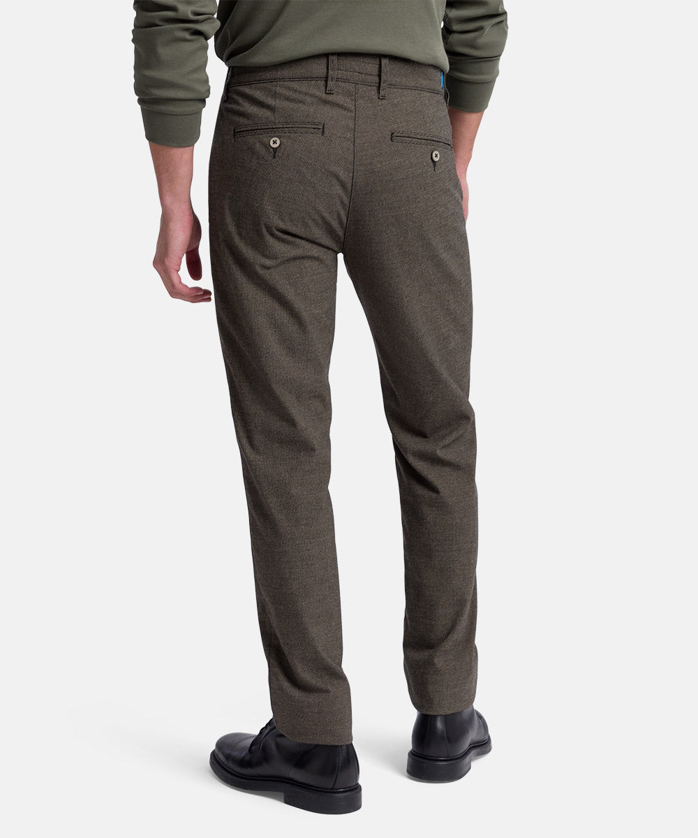 PIERRE CARDIN Lyon Tapered Hose - Smoky Greige Houndstooth - 33757 1012.1107 von Pierre Cardin