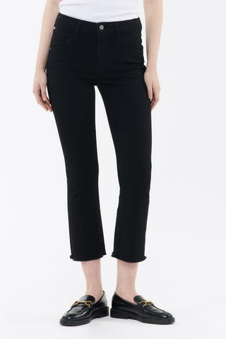 BLUE FIRE Emma Cropped Flare Jeans - Deep Noir Black - 1115.269