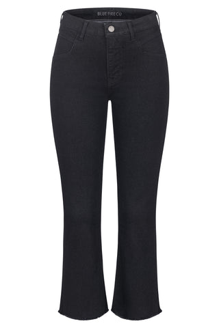 BLUE FIRE Emma Cropped Flare Jeans - Deep Noir Black - 1115.269
