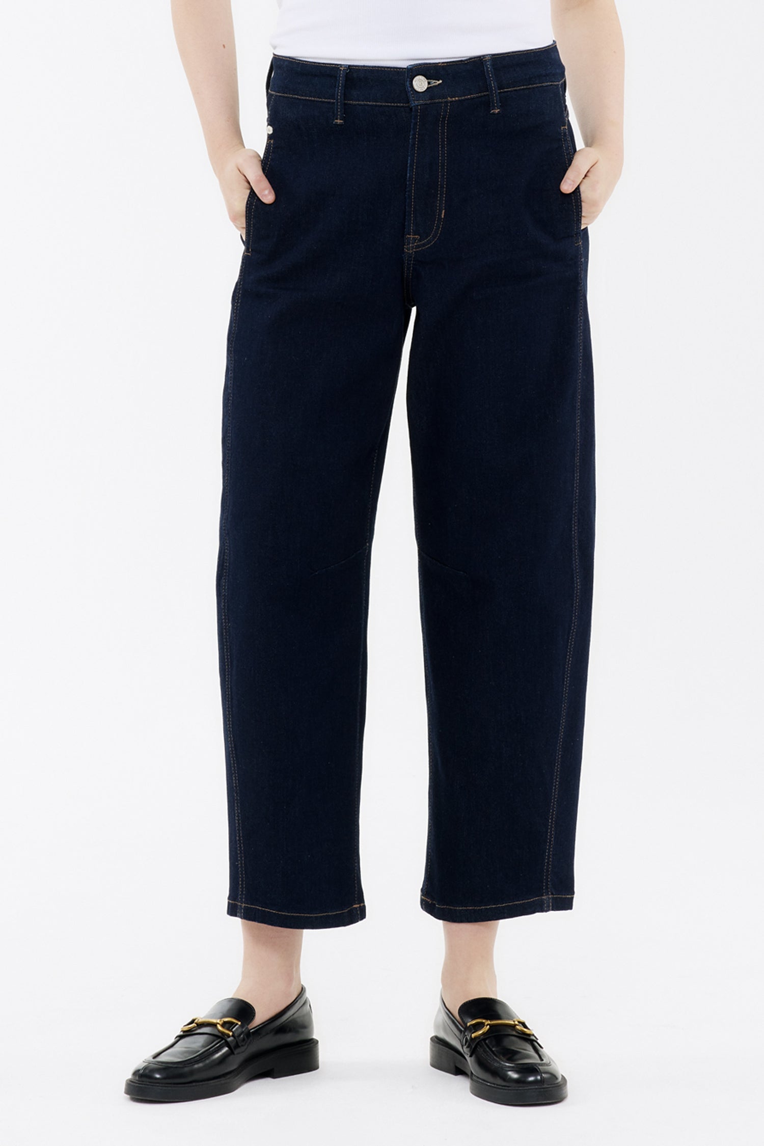 BLUE FIRE ZOE RINSE Barrel Jeans - Midnight Navy Rinse - 1194.267