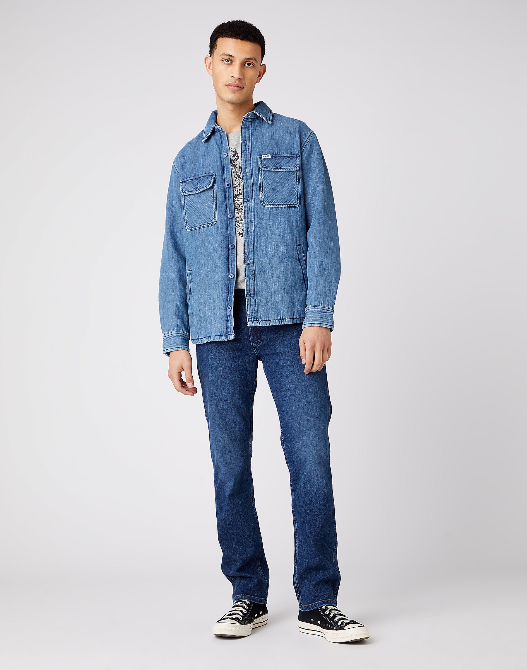 WRANGLER GREENSBORO THE MASTER Five Pocket - Midnight Wash Indigo - W15QU551Q von Wrangler
