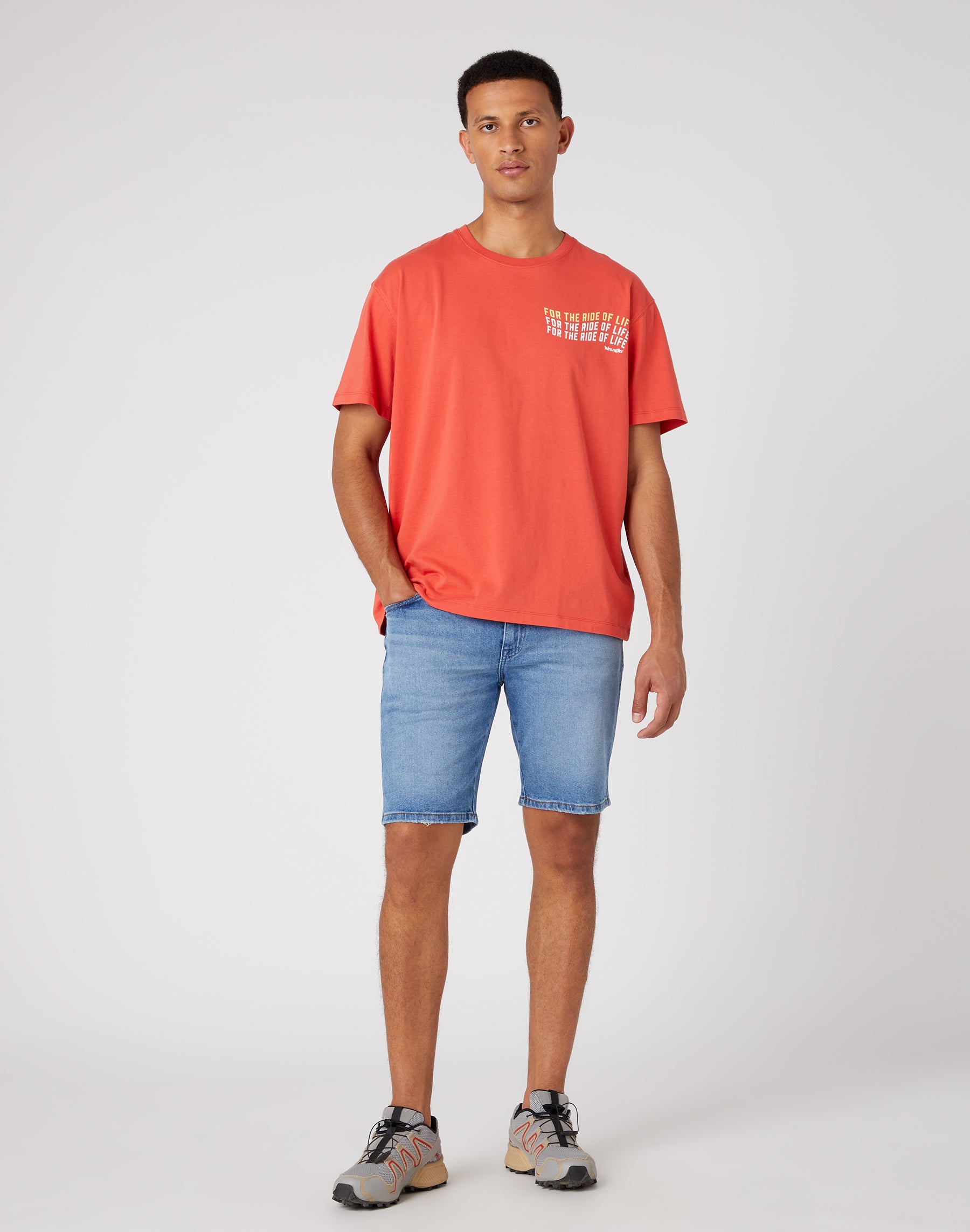 WRANGLER Texas Shorts the dude - Misty Coast Blue - W11C84Z94 von Wrangler