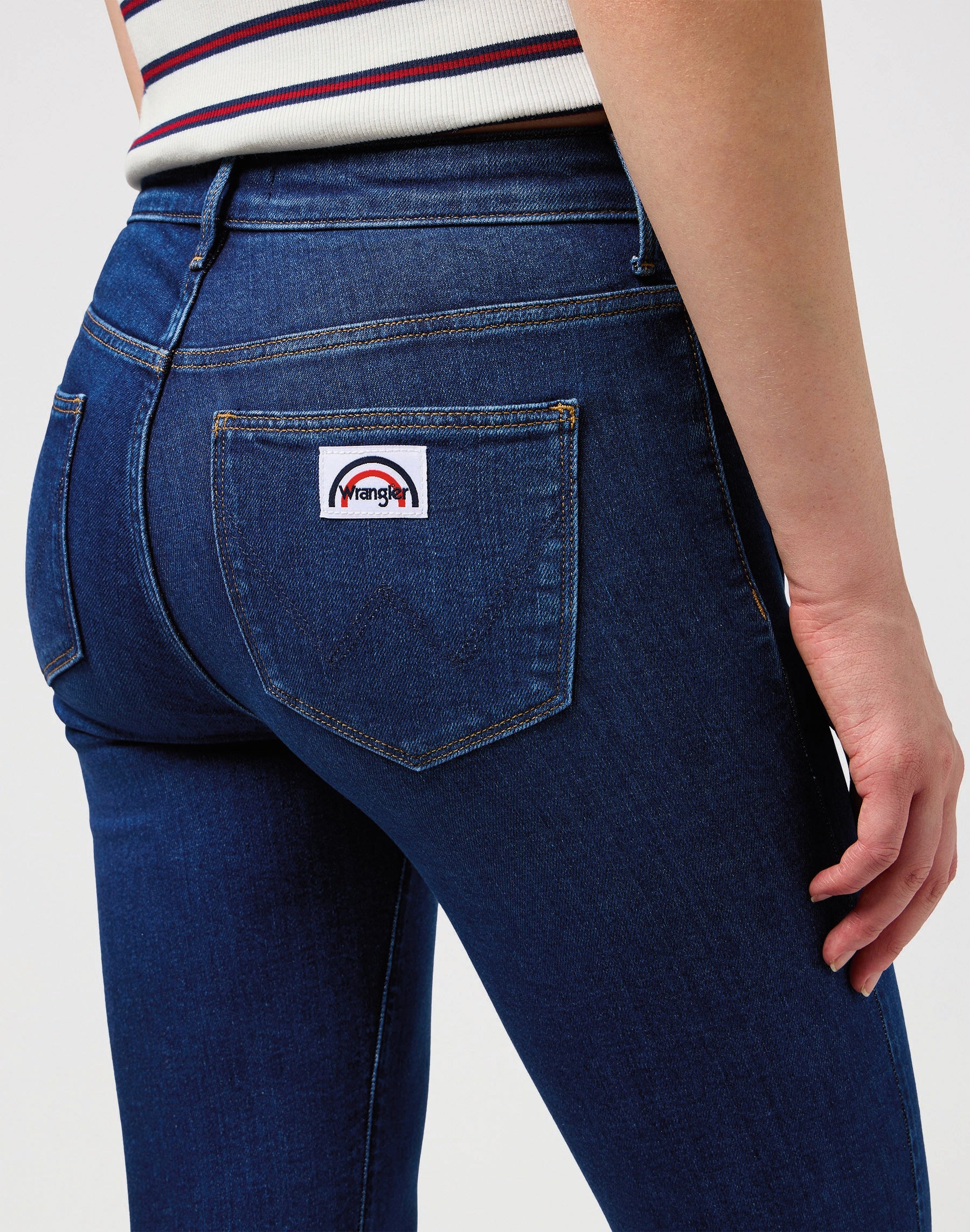WRANGLER Flare Schlaghose - Midnight Riviera Blue - 112351028 von Wrangler