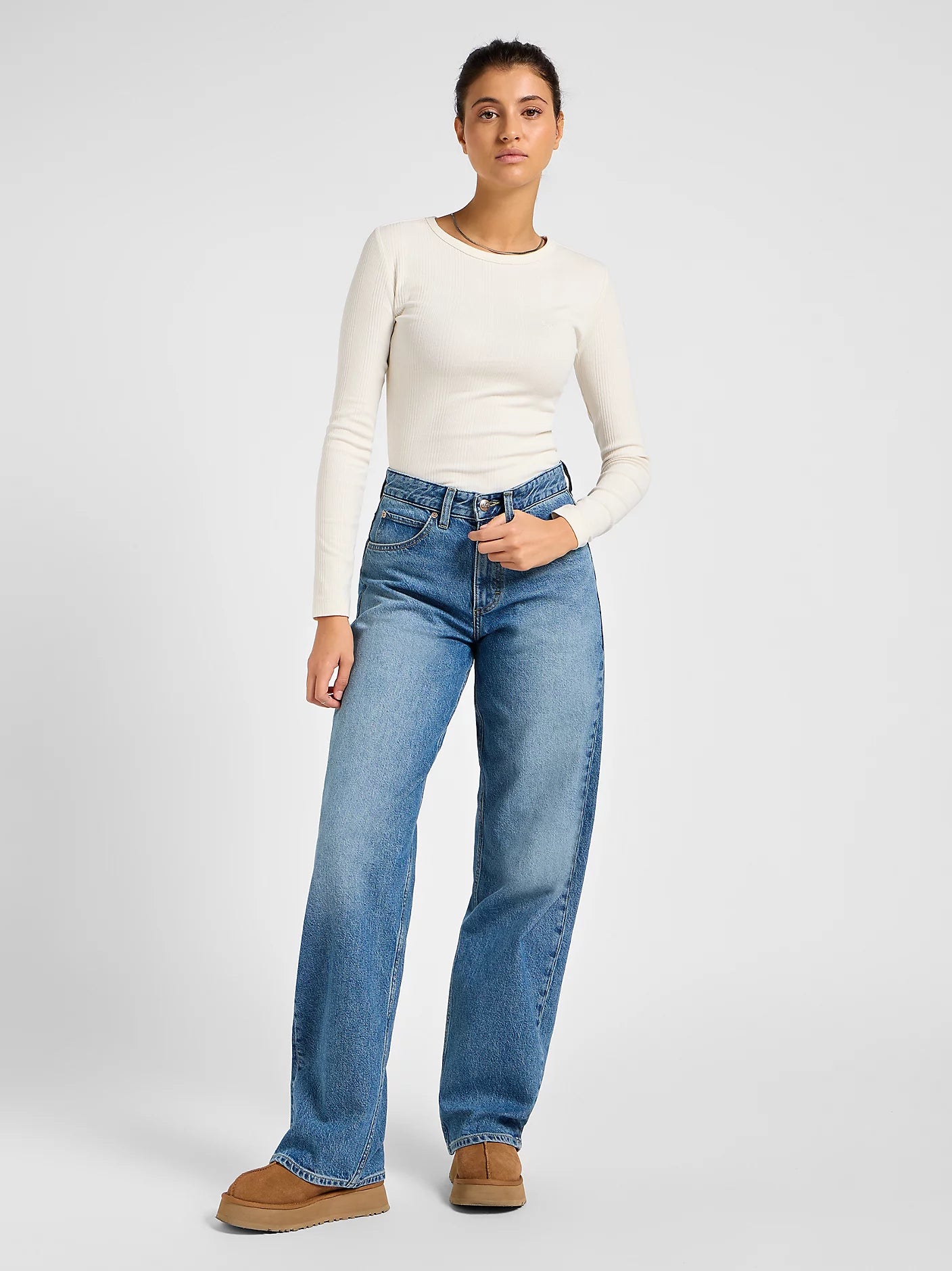LEE RIDER LOOSE Baggy-Jeans - Saltwater Denim Blue - 112355132 von LEE