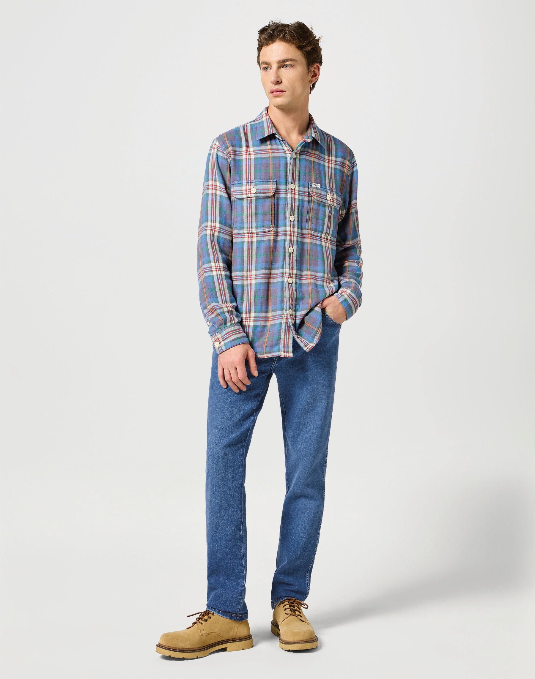 WRANGLER Texas Slim - Ocean Skyline Blue - 112358218 von Wrangler