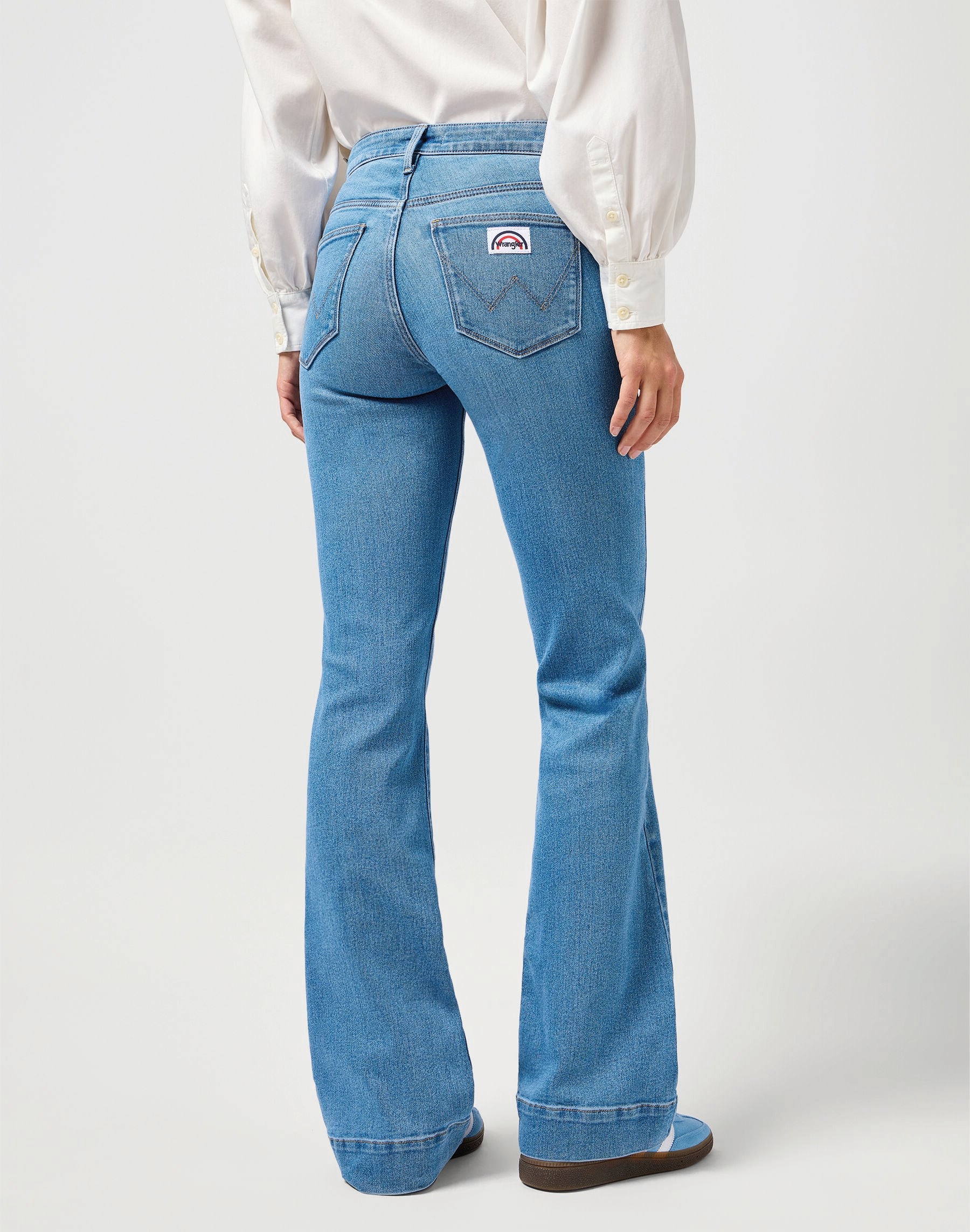 WRANGLER Flare Schlaghose - Sky Harbor Blue - 112362360