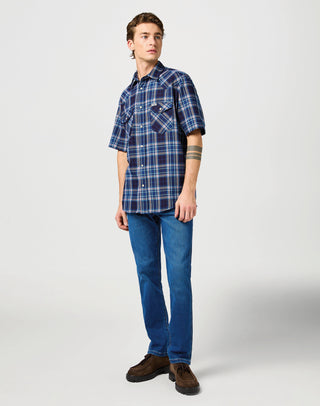 WRANGLER LARSTON - Washed Coastal Blue - 112362458