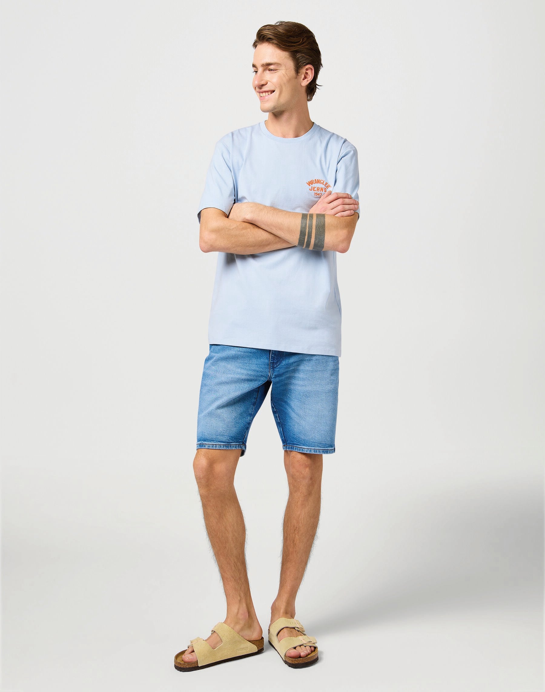 WRANGLER Texas Shorts - Vintage Azure - 112362505 von Wrangler