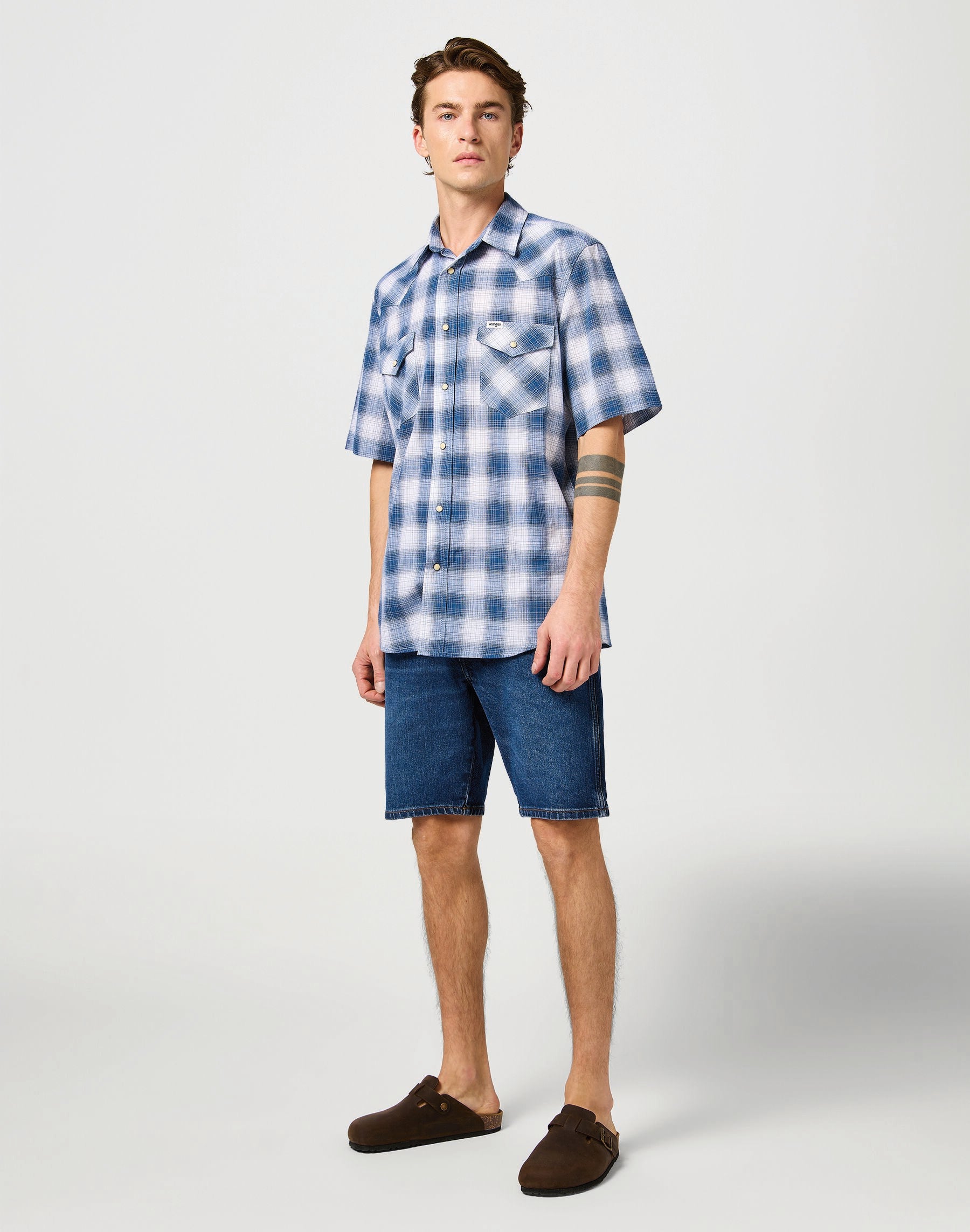 WRANGLER Texas Shorts - Indigo Canyon Blue - 112362506 von Wrangler