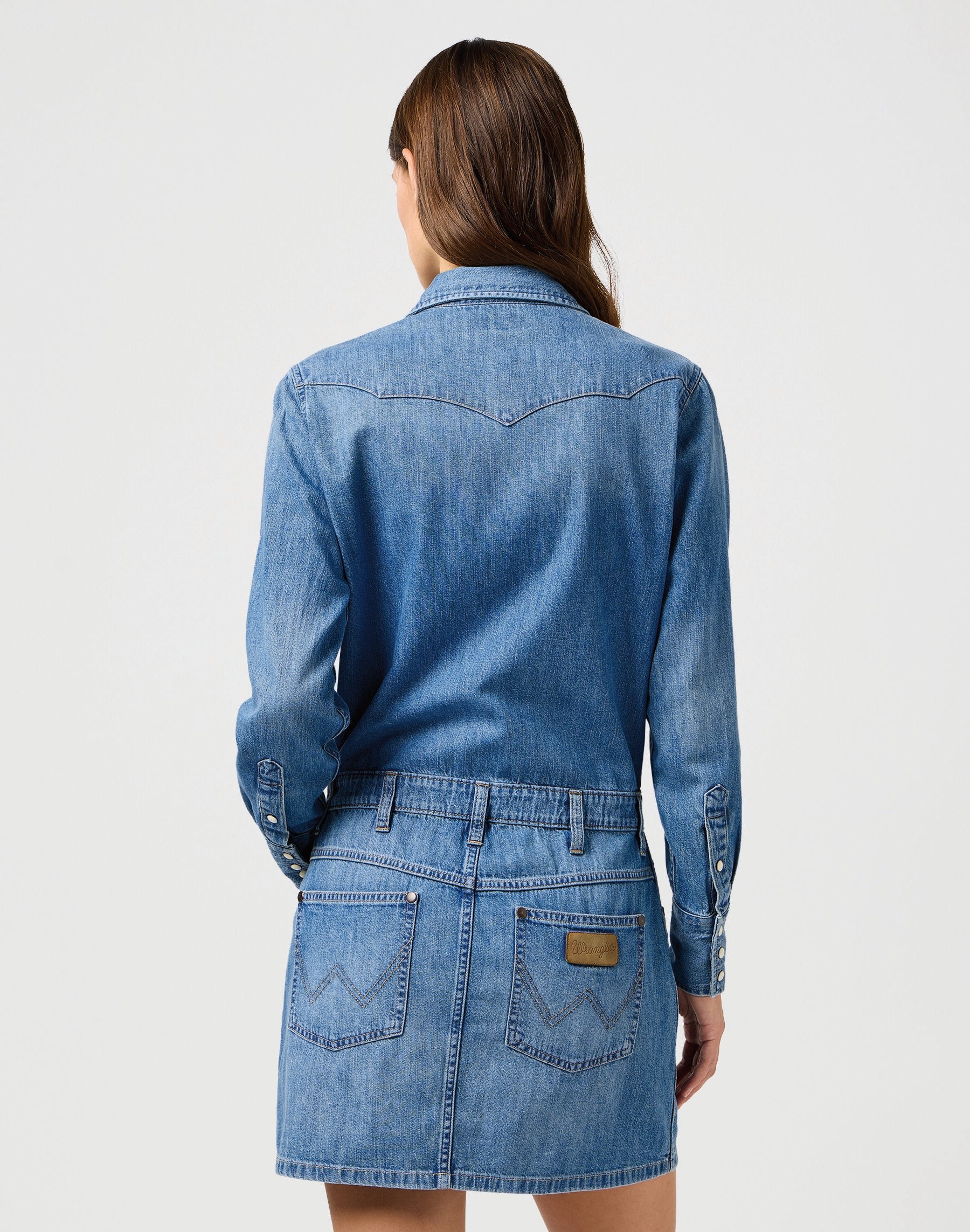 WRANGLER LS DENIM DRESS Jeanskleid - Coastal Sky Blue - 112362610