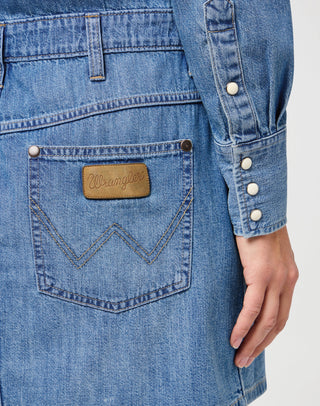 WRANGLER LS DENIM DRESS Jeanskleid - Coastal Sky Blue - 112362610