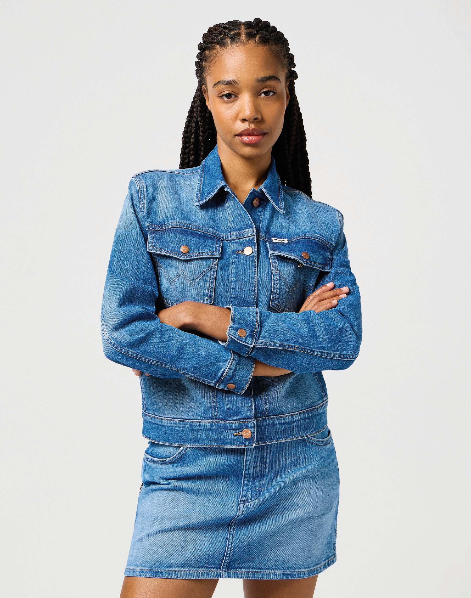 WRANGLER Heritage Jacket Jeansjacke - Harbor Azure Wash - 112362616