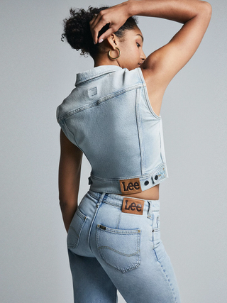 LEE Cropped Rider Vest - Skywashed Blue - 112363461