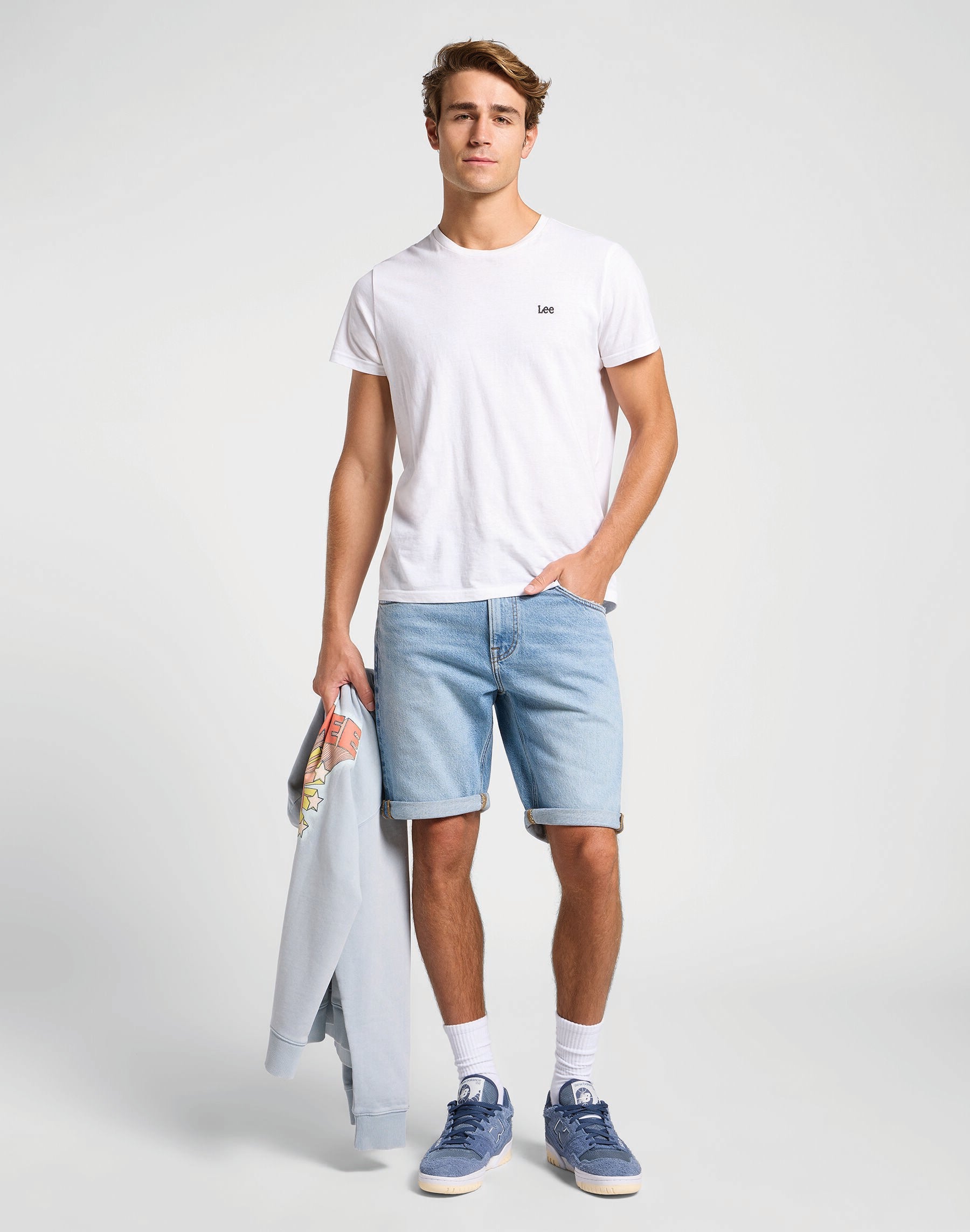 LEE 5 POCKET SHORT Dwight Light - Sky Harbor Blue - 112363931 von LEE