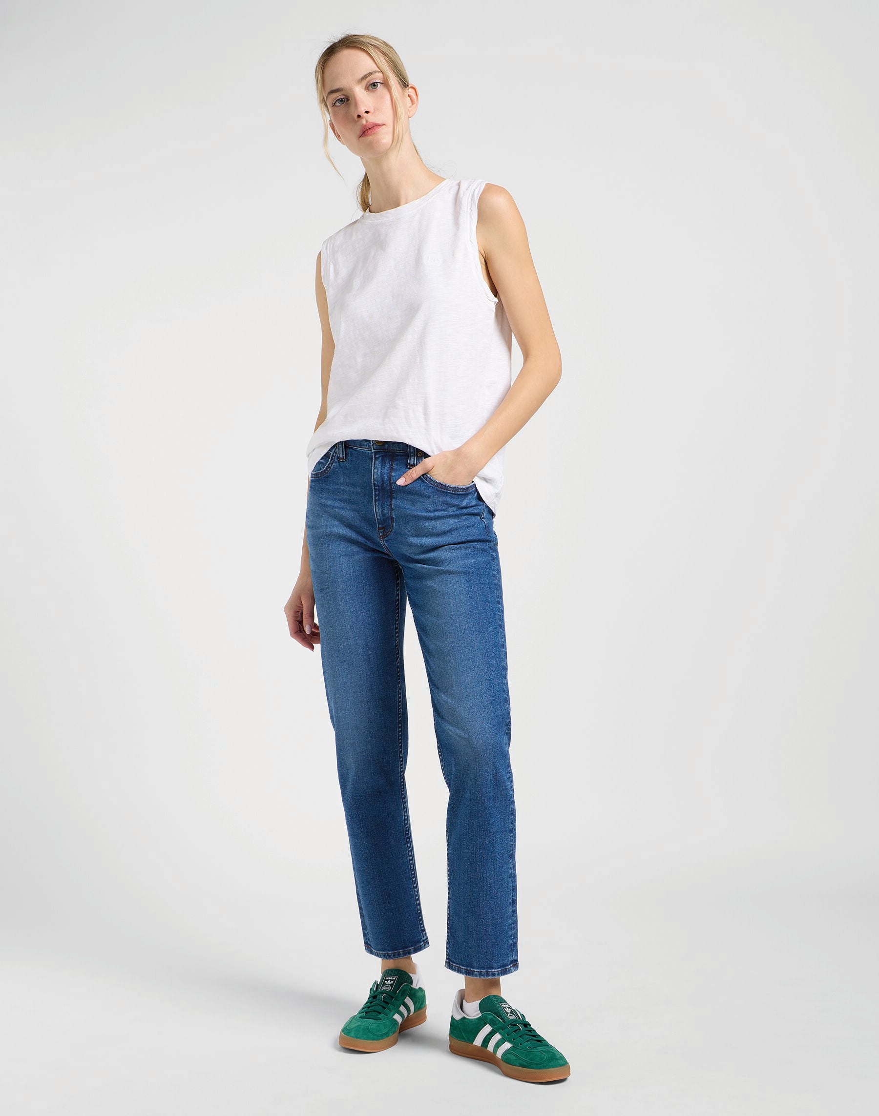 LEE CAROL hyper mid Straight Jeans - Electric Indigo Blue - 112365066 von LEE