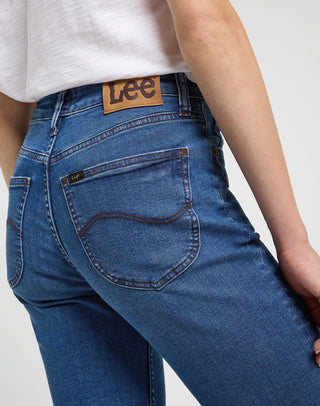LEE CAROL hyper mid Straight Jeans - Electric Indigo Blue - 112365066