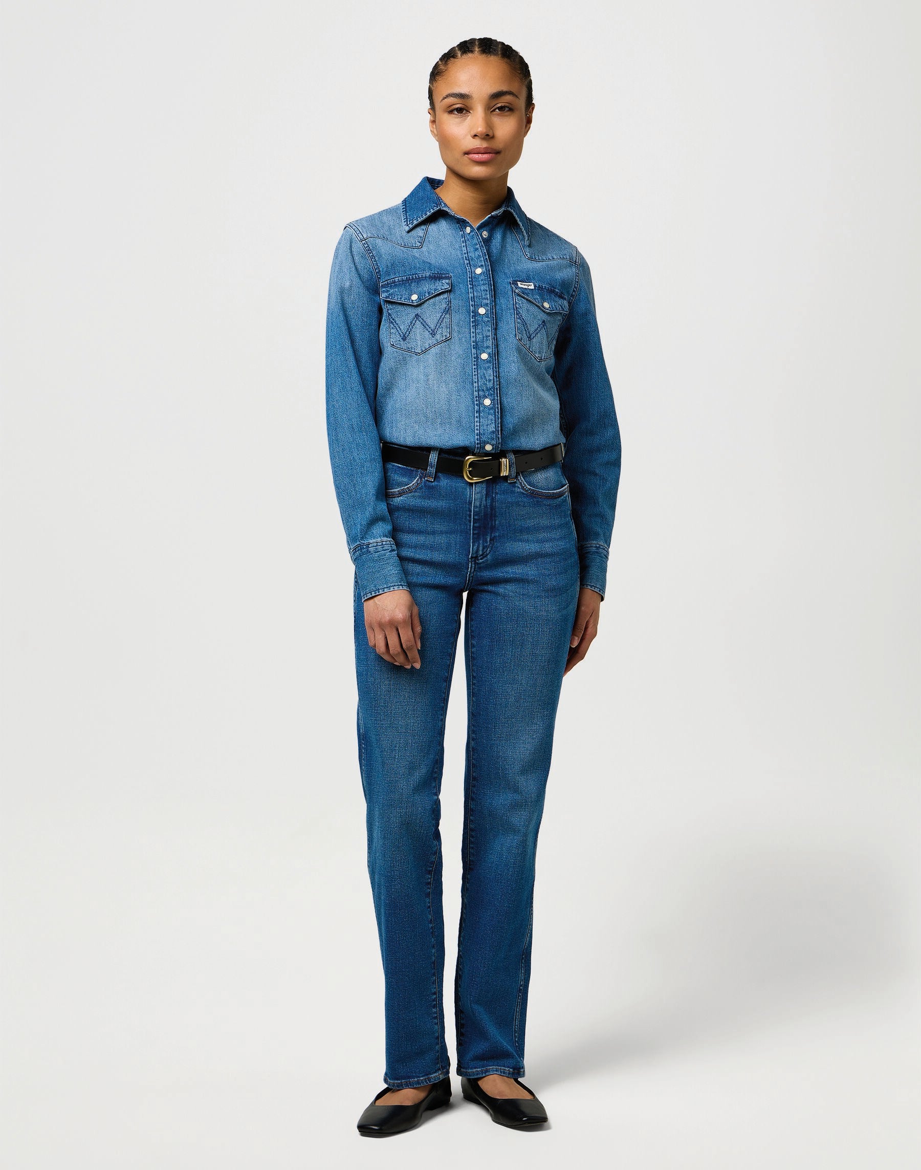WRANGLER Straight cowboy crest - Cobalt Drift Blue - 112371166 von Wrangler